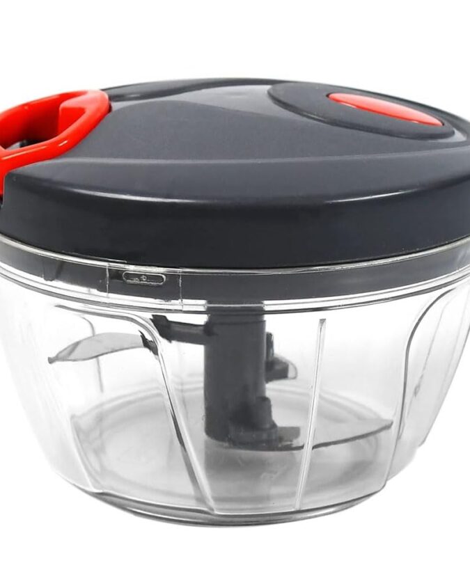 Oblivion Chopper for Kitchen Use – Plastic| Vegetable Hand-Pull Food Chopper with 3 Stainless Steel Blades | Compact, Durable & BPA-Free | Manual Kitchen Tool for Chopping(450 ml)